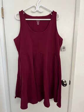 torrid Burgundy Sleeveless Swing Tank Dress